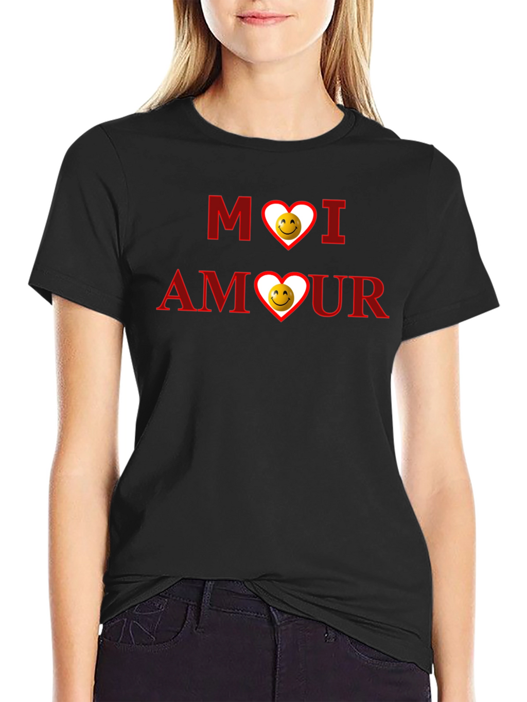 Moi Amour Graphic T-Shirt - Black