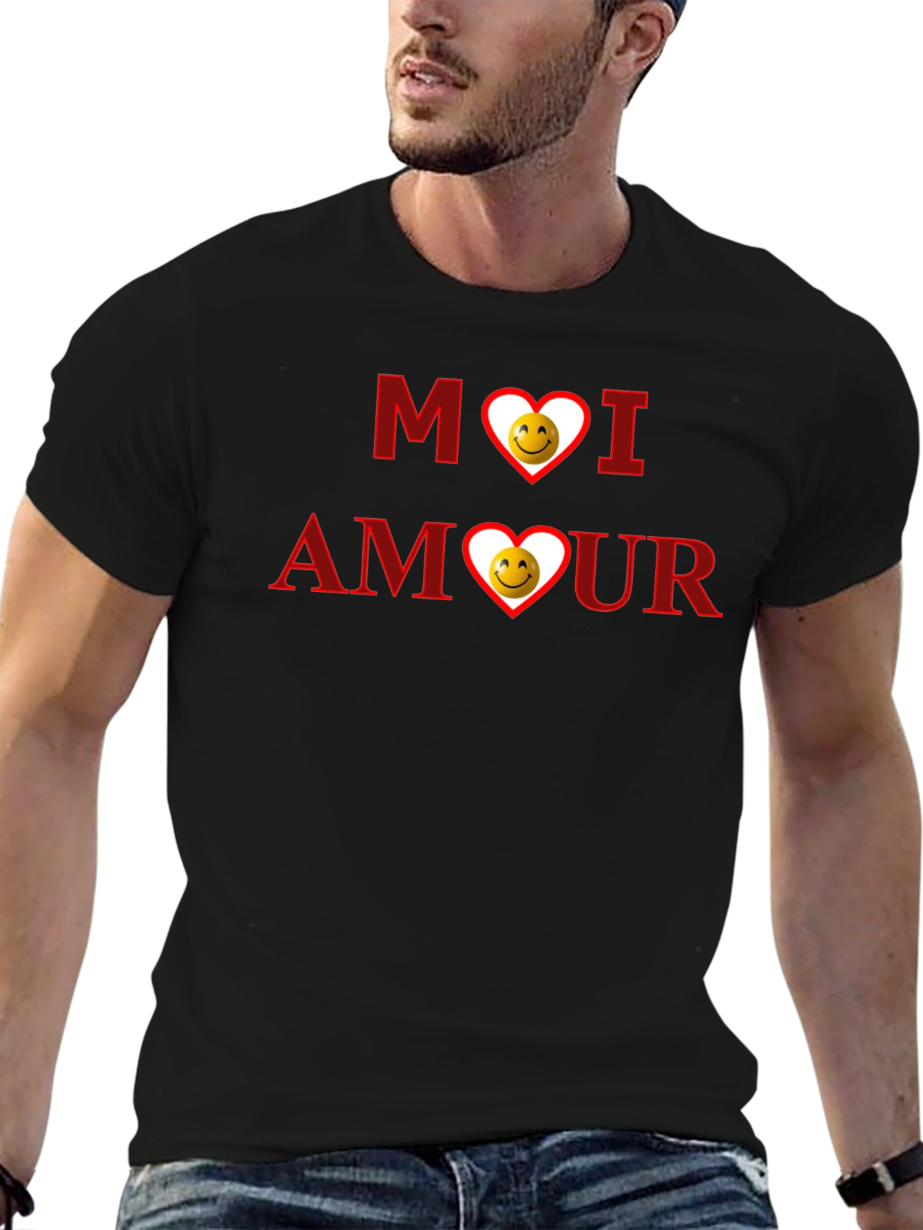 Moi Amour Graphic T-Shirt - Black