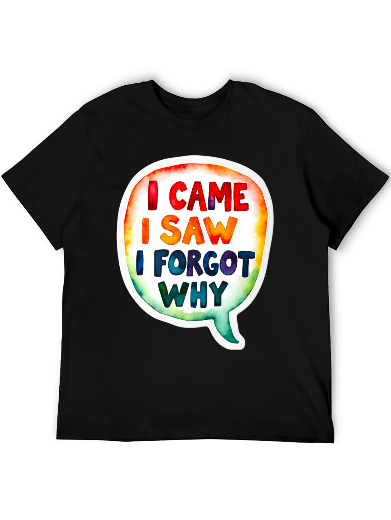 Funny I Came I Saw Mens Black T-Shirt