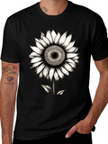 Sunflower Graphic Black T-Shirt