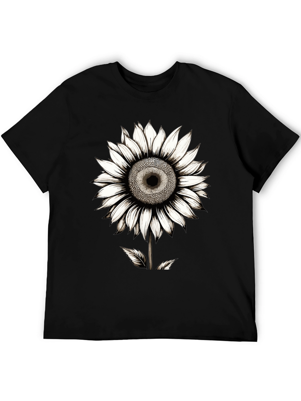 Sunflower Graphic Black T-Shirt