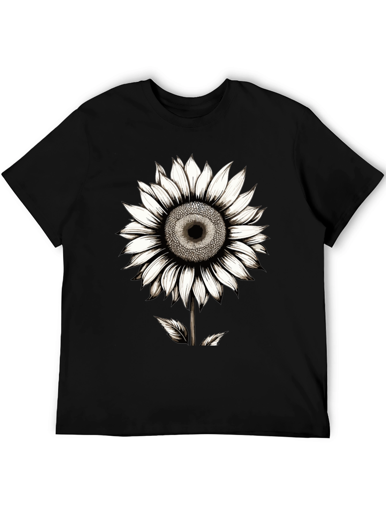 Sunflower Graphic Black T-Shirt