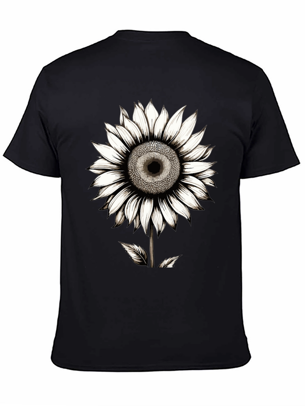 Sunflower Graphic Black T-Shirt