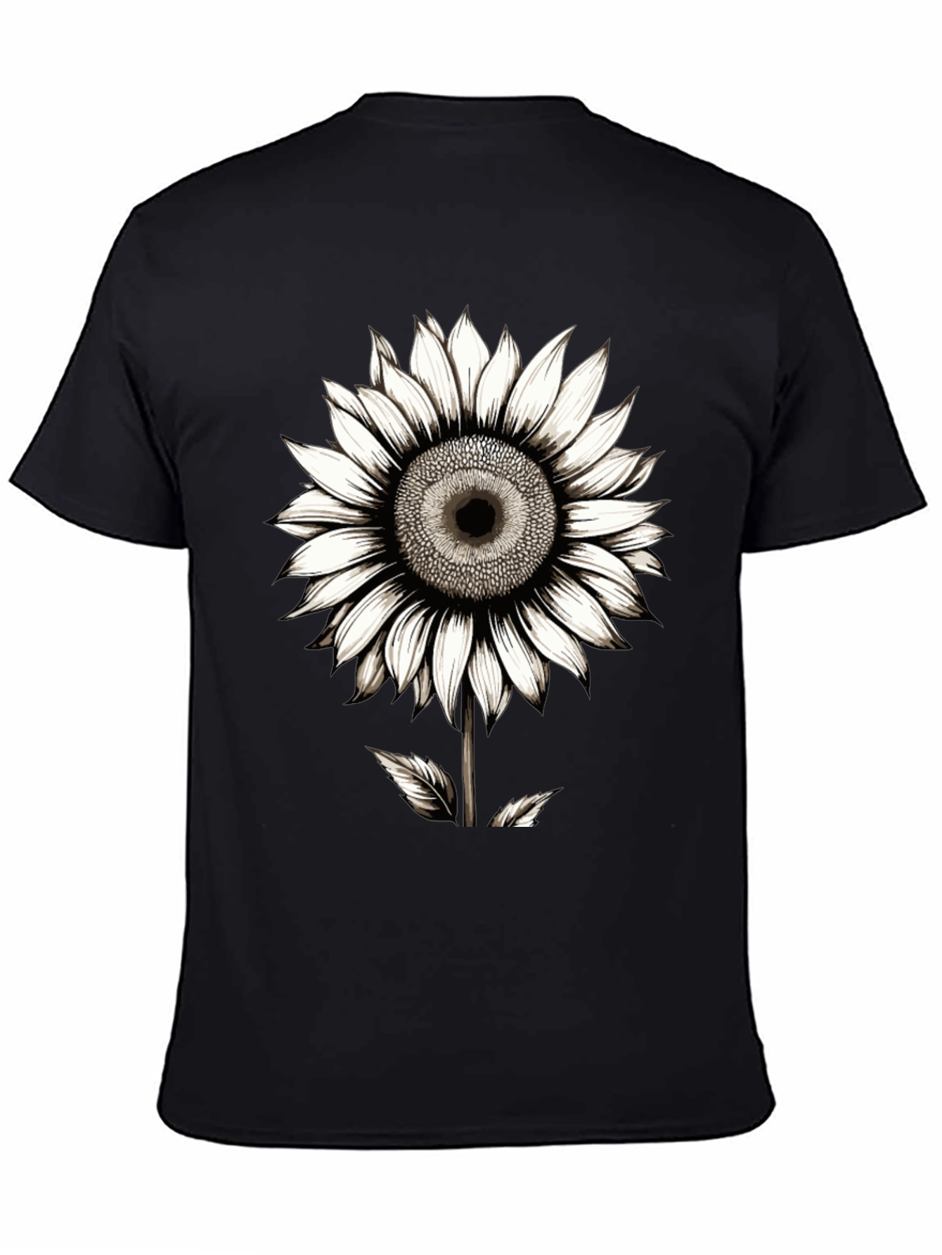 Sunflower Graphic Black T-Shirt