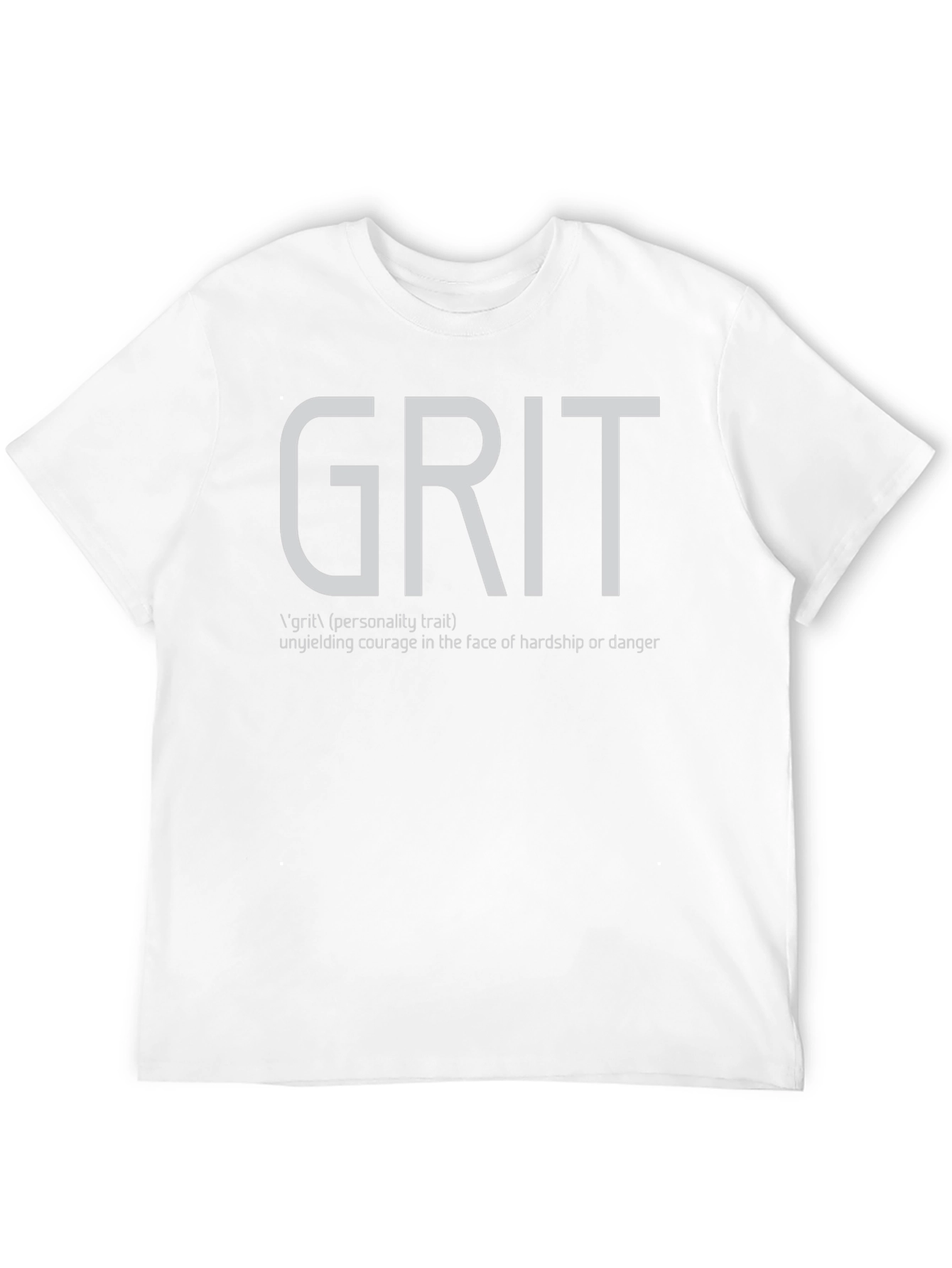 Grit Definition Black T-Shirt: Unyielding Courage Tee