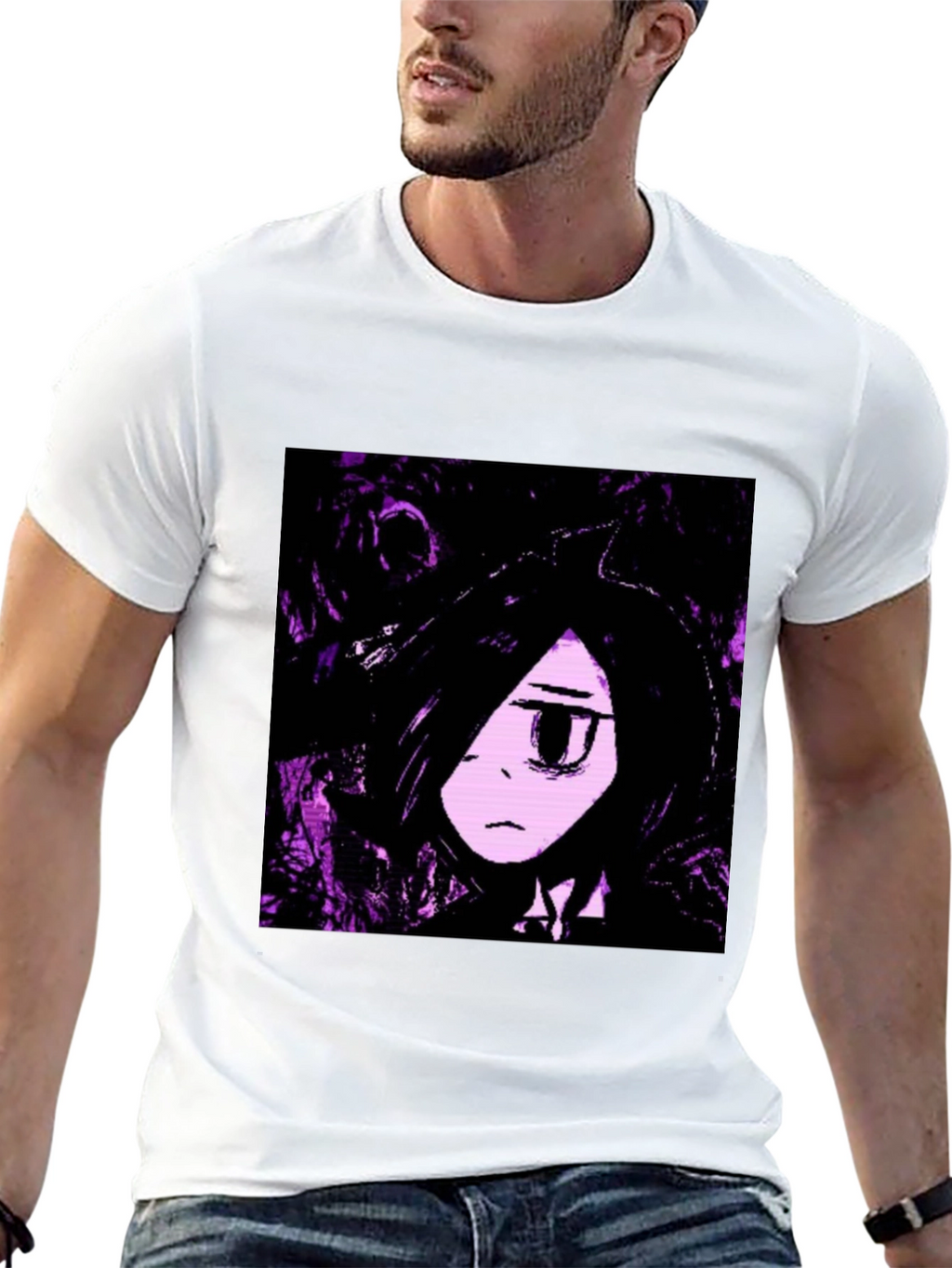 Anime Graphic Black T-Shirt