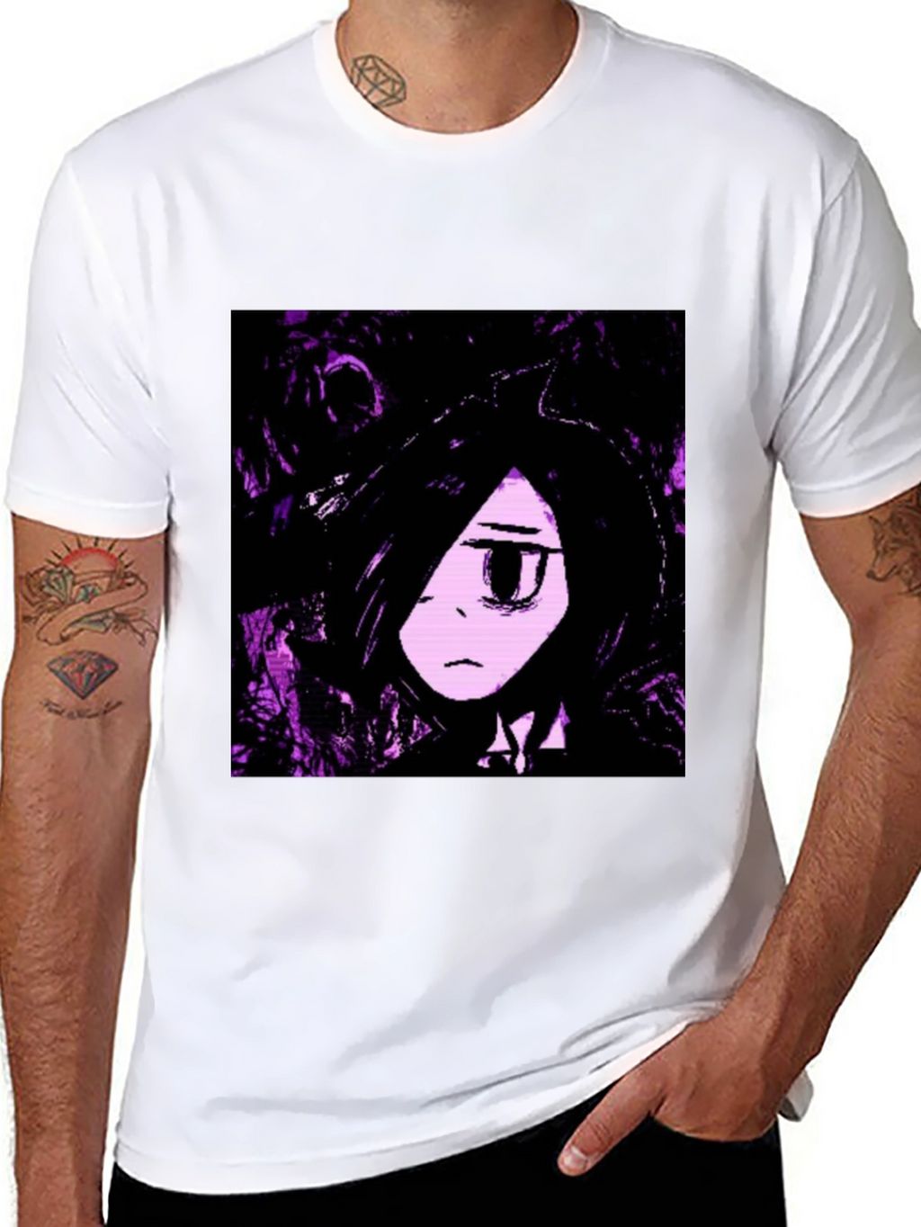 Anime Graphic Black T-Shirt