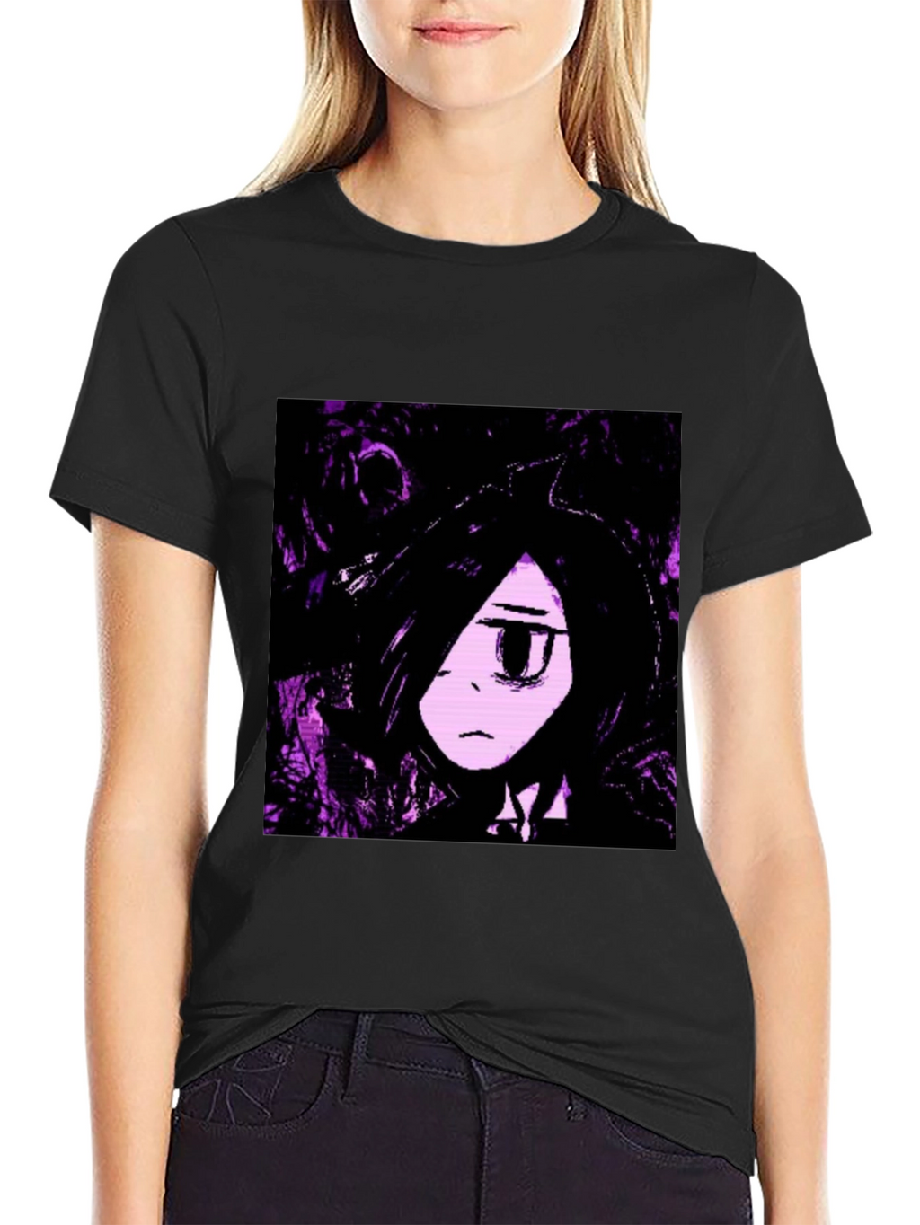 Anime Graphic Black T-Shirt