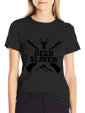 Deer Slayer Graphic T-Shirt - Hunting Tee