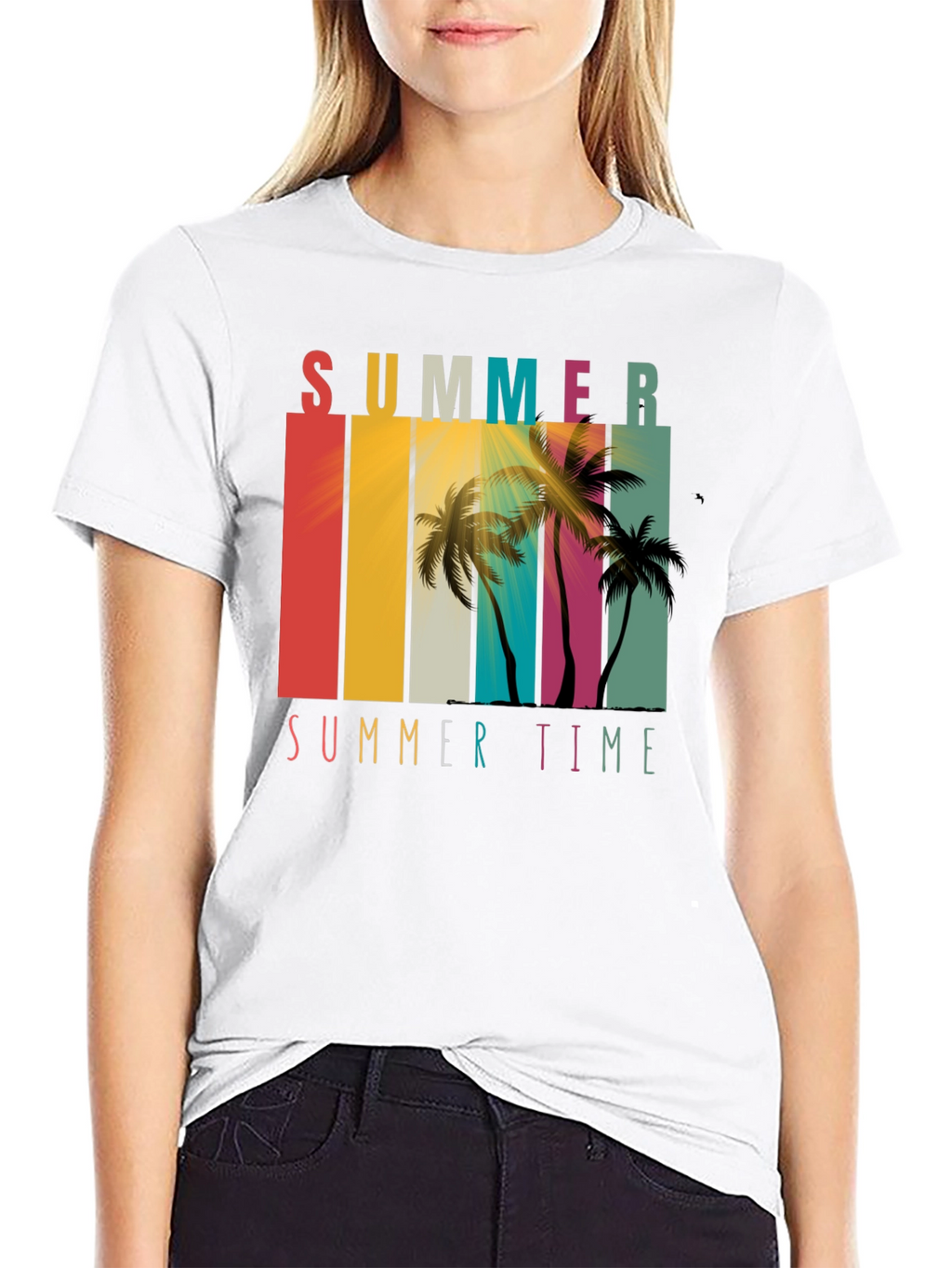 Summer Time Palm Tree Graphic Tee