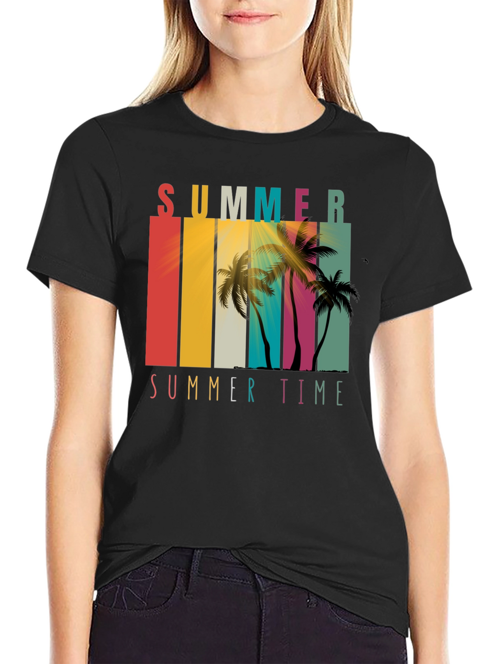 Summer Time Palm Tree Graphic Tee