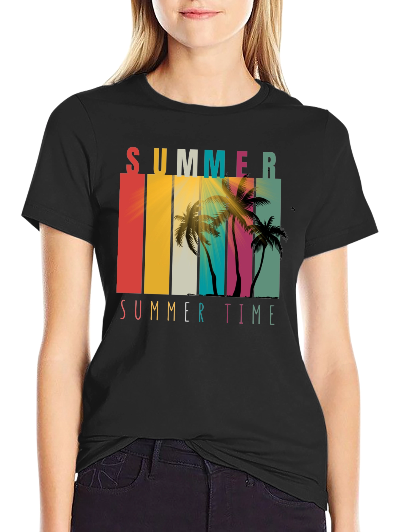 Summer Time Palm Tree Graphic Tee