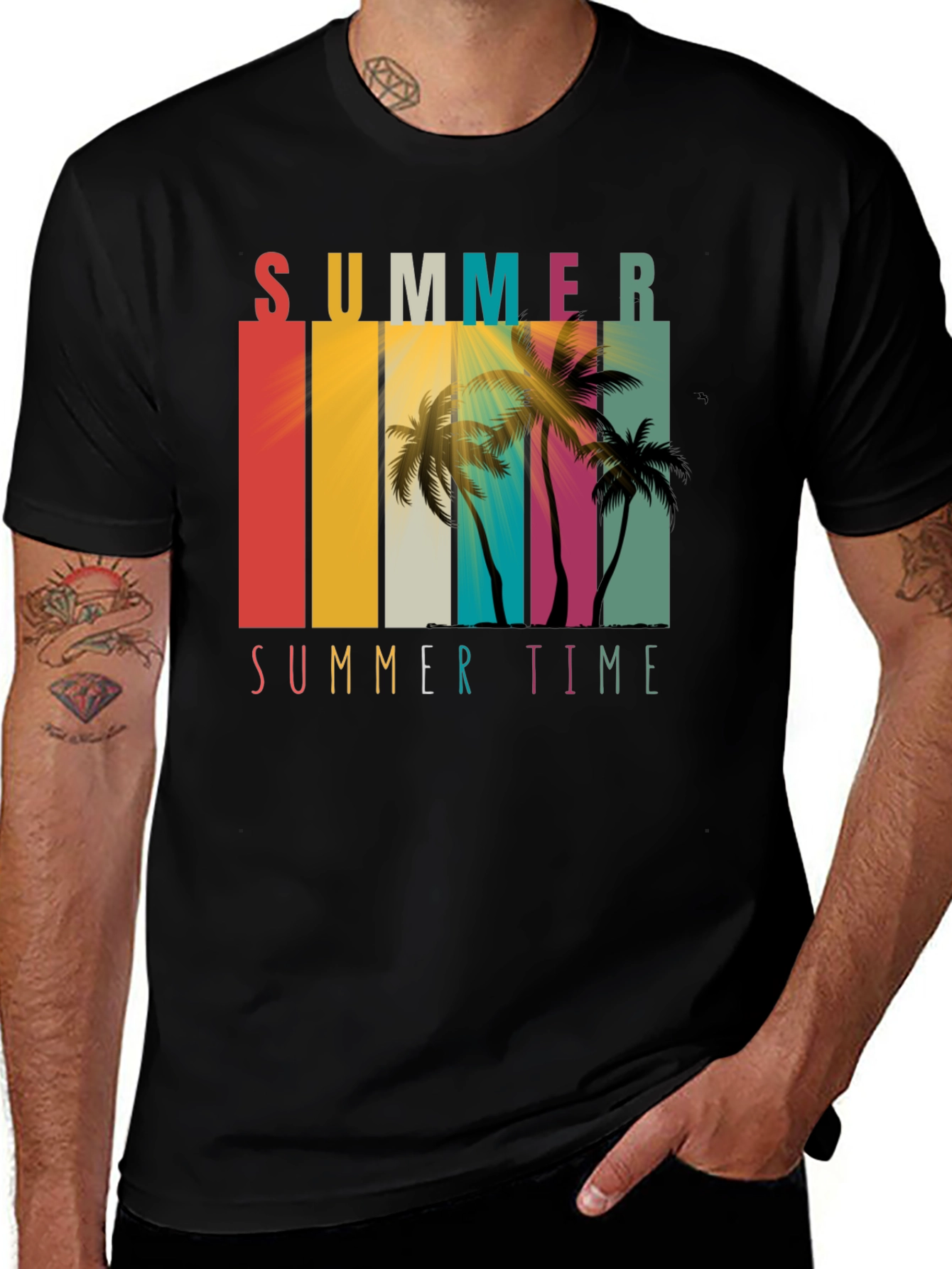 Summer Time Palm Tree Graphic Tee