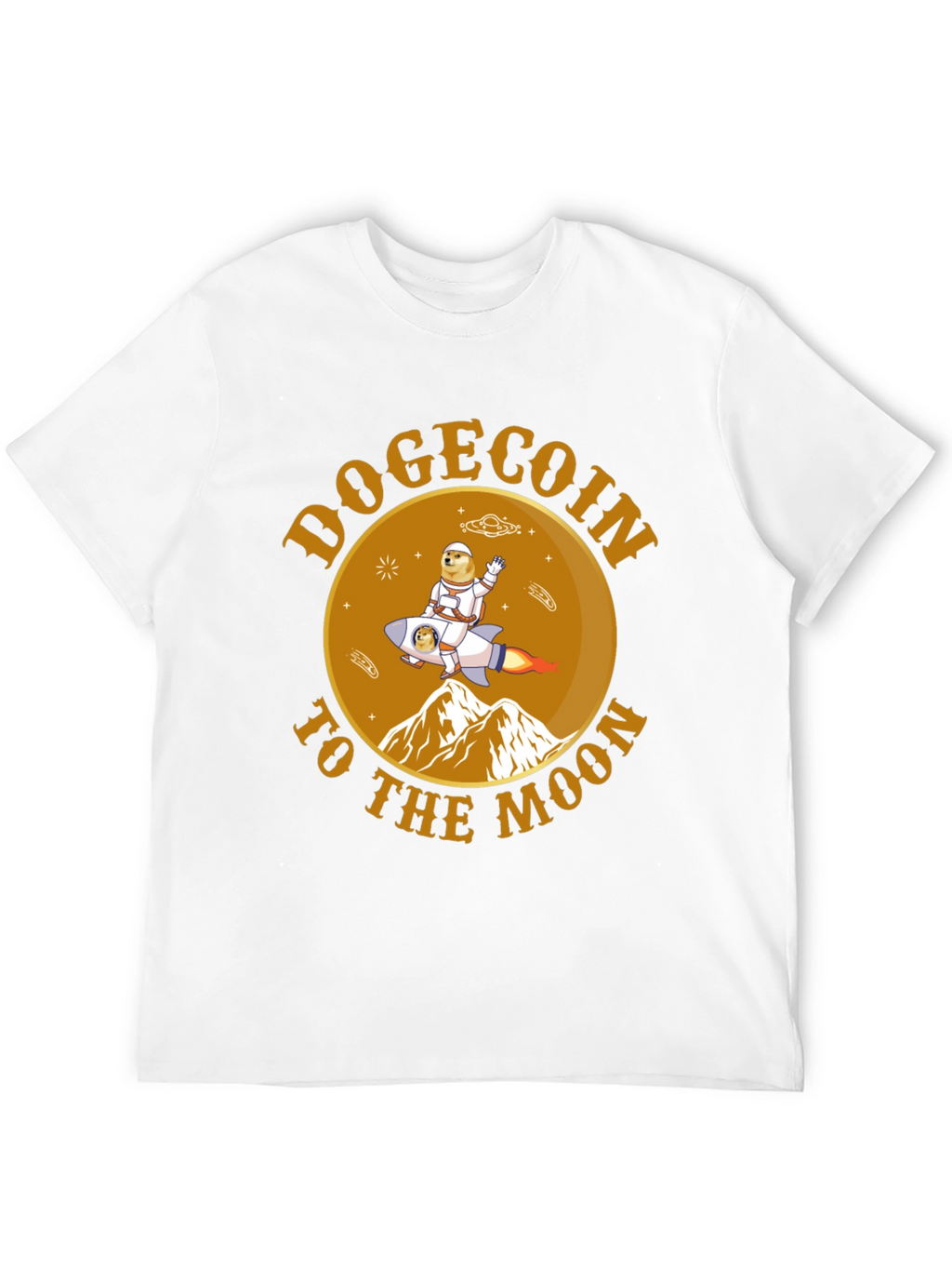 Dogecoin To The Moon Graphic Tee
