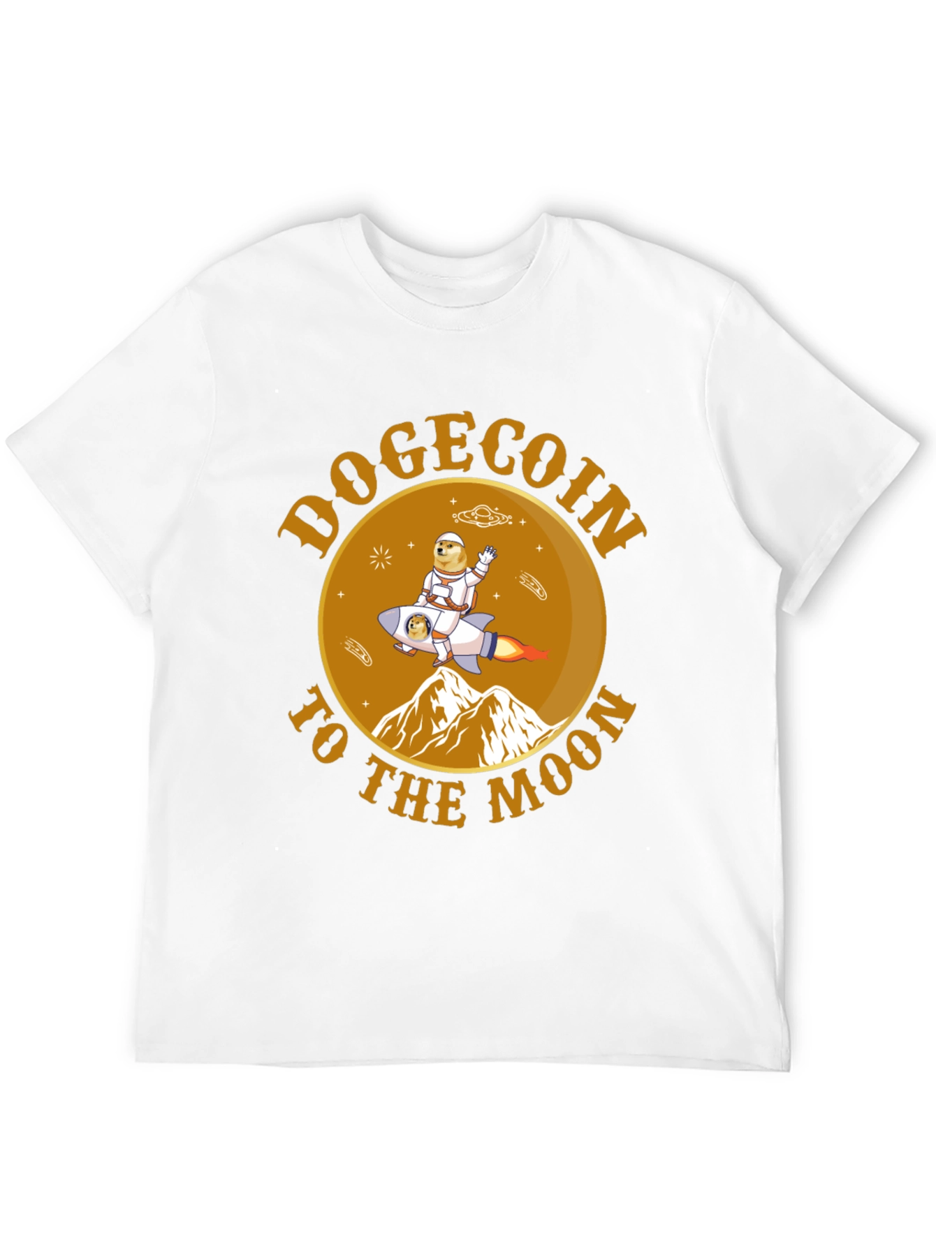 Dogecoin To The Moon Graphic Tee