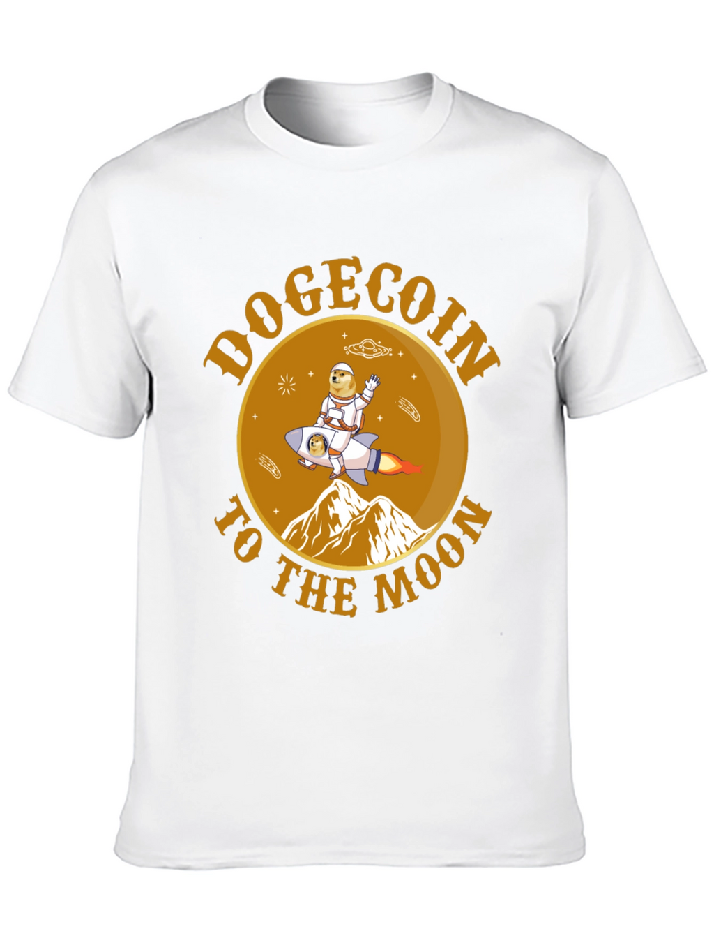 Dogecoin To The Moon Graphic Tee