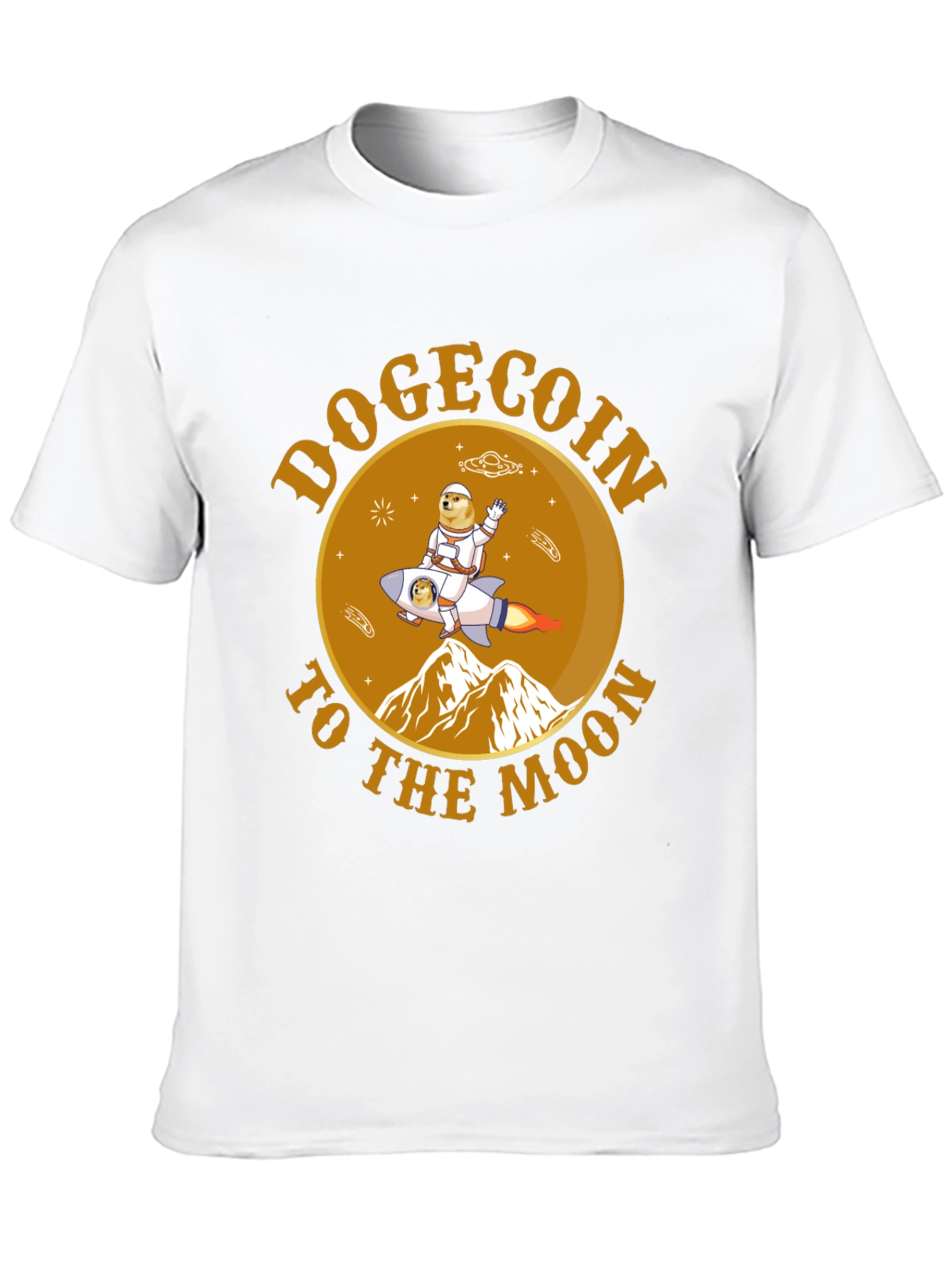 Dogecoin To The Moon Graphic Tee