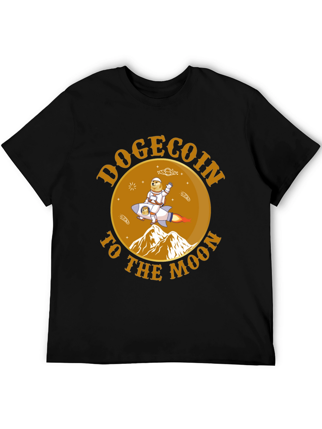 Dogecoin To The Moon Graphic Tee