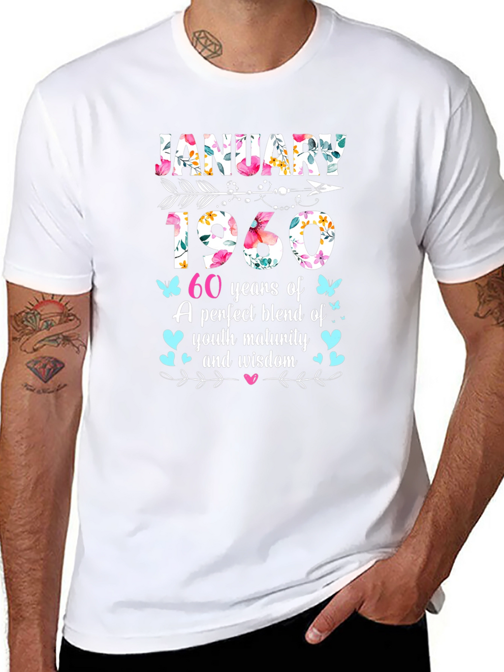 January 1960 60th Birthday T-Shirt
