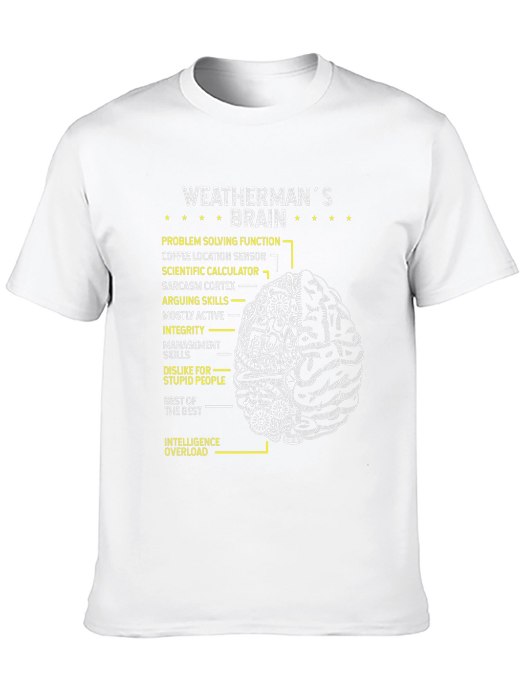 Weathermans Brain T-Shirt - Problem Solving Tee