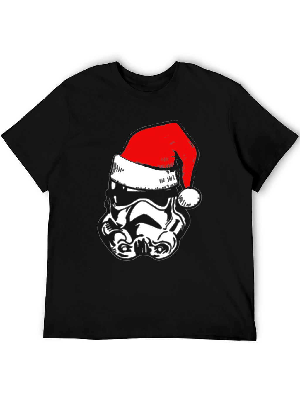 Stormtrooper Santa Hat T-Shirt - Black