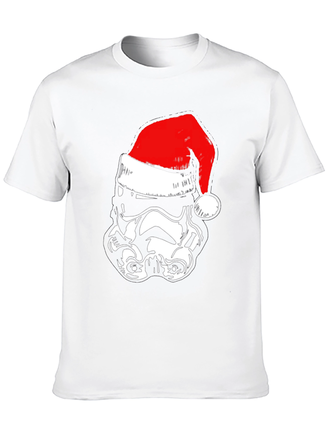Stormtrooper Santa Hat T-Shirt - Black
