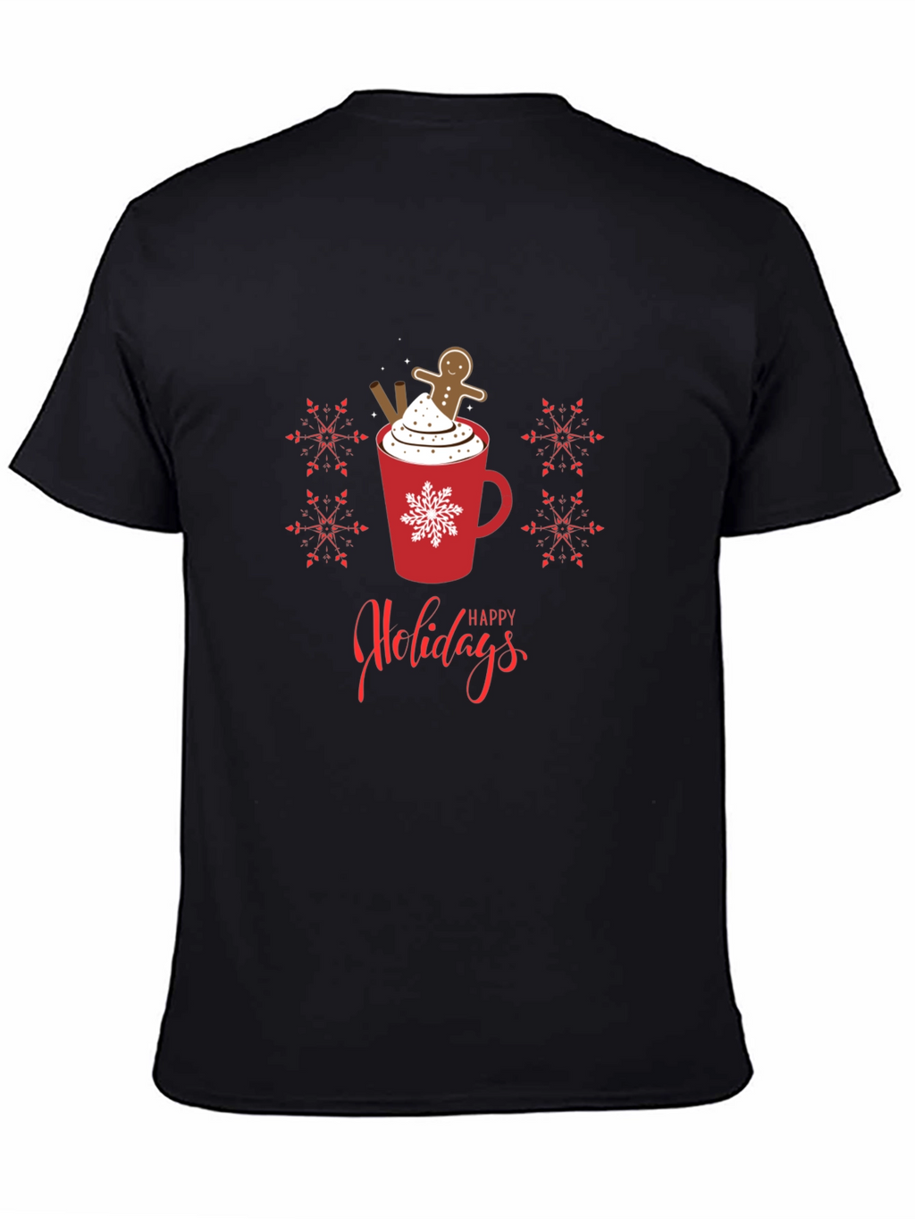 Happy Holidays Gingerbread Hot Cocoa Graphic Tee