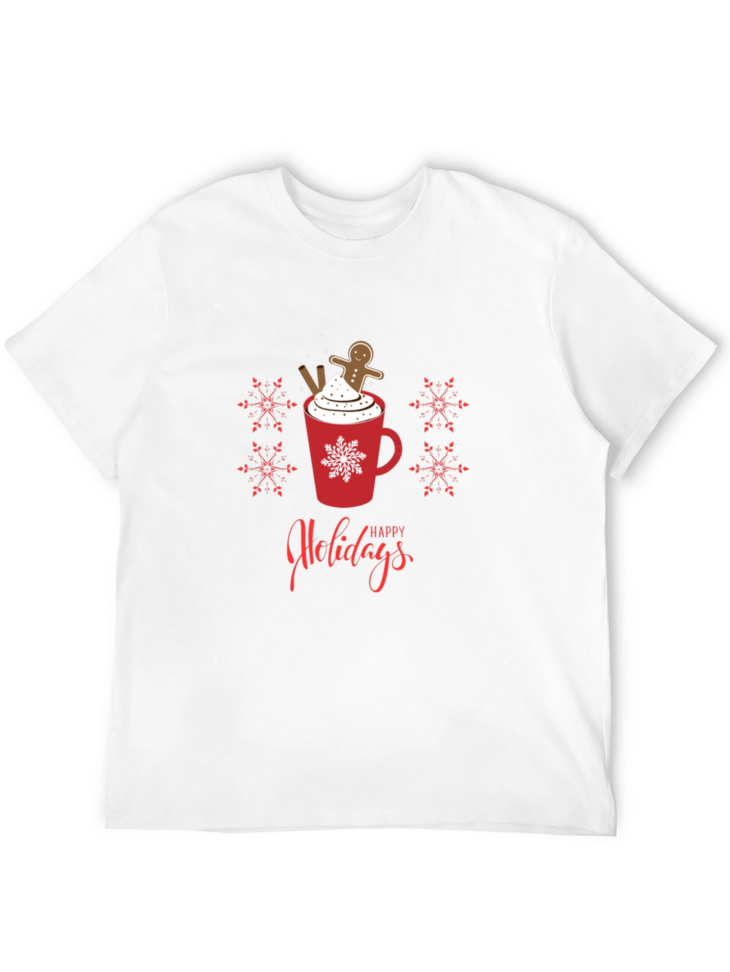 Happy Holidays Gingerbread Hot Cocoa Graphic Tee