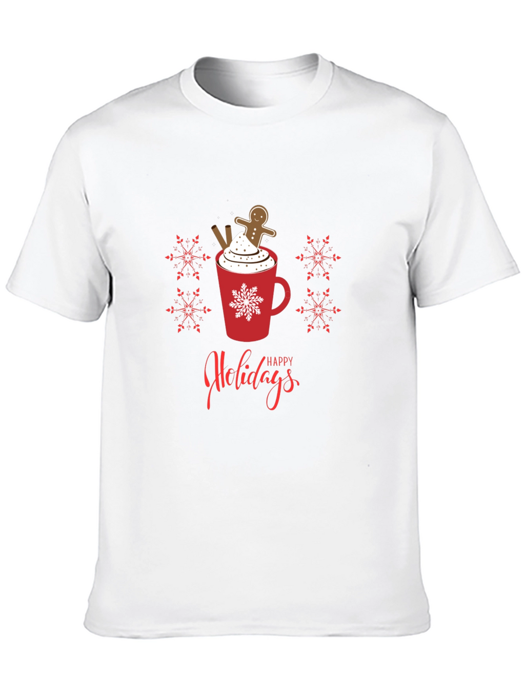 Happy Holidays Gingerbread Hot Cocoa Graphic Tee