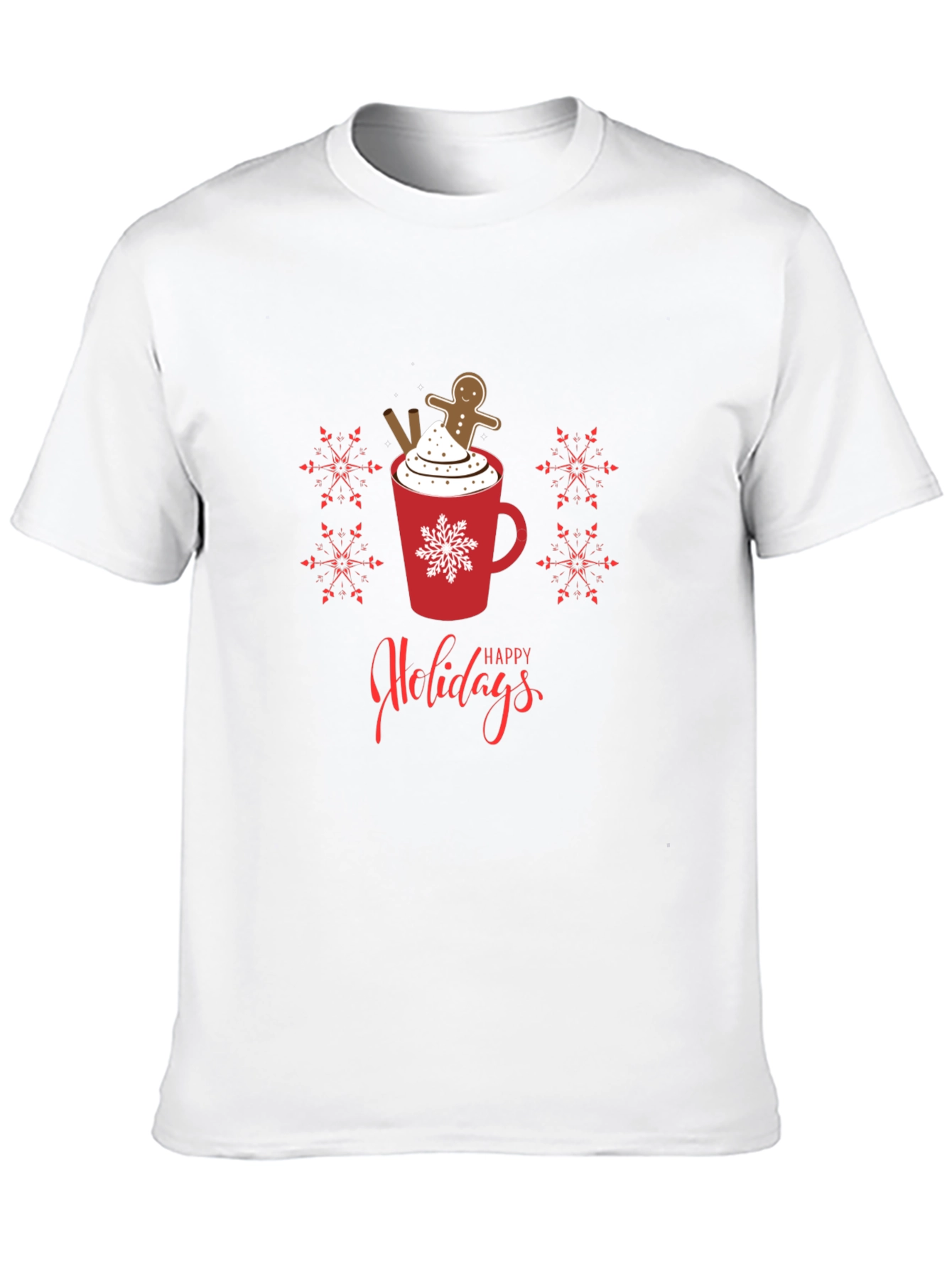Happy Holidays Gingerbread Hot Cocoa Graphic Tee