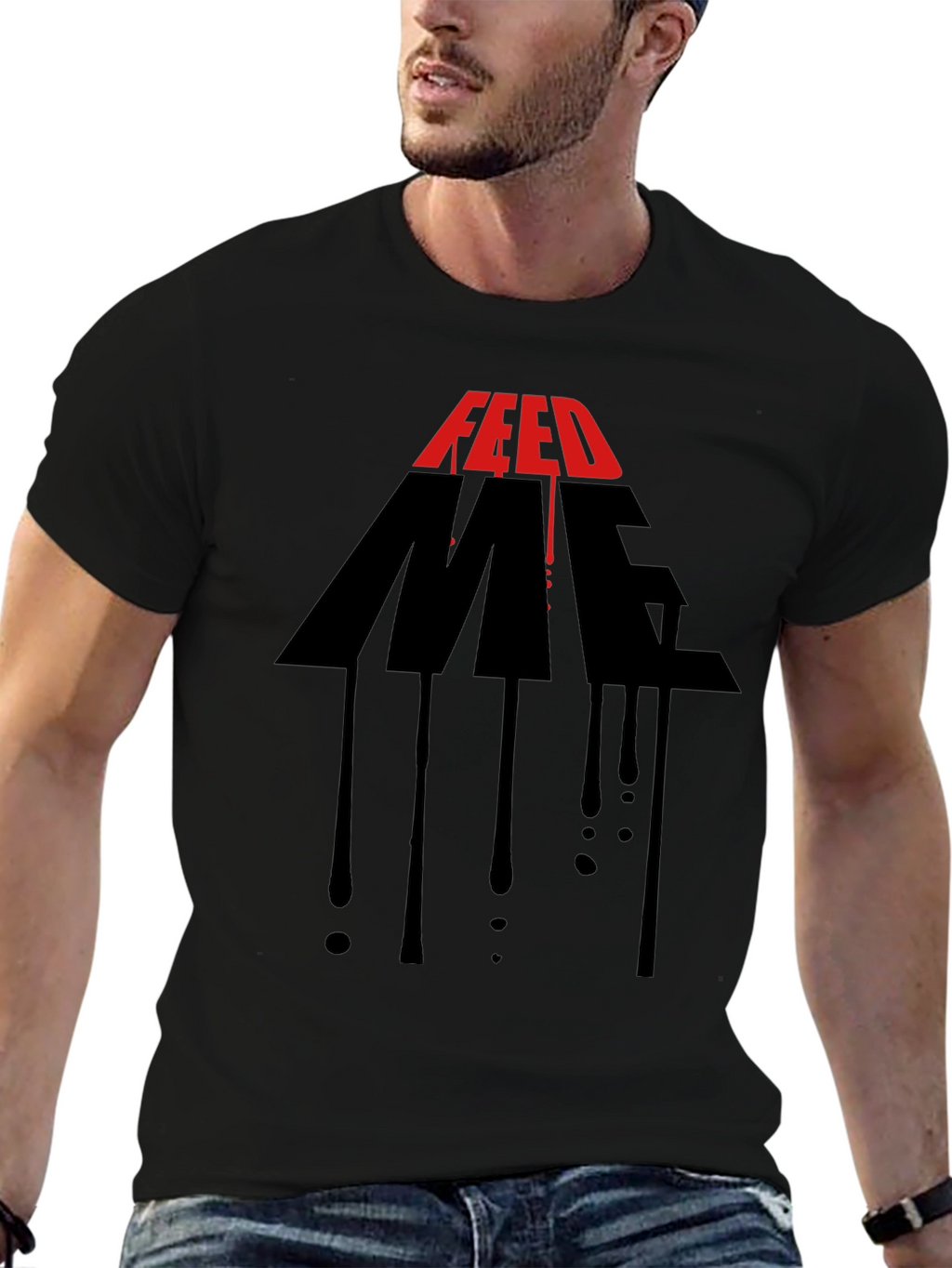 Feed Me Graphic Print Mens T-Shirt