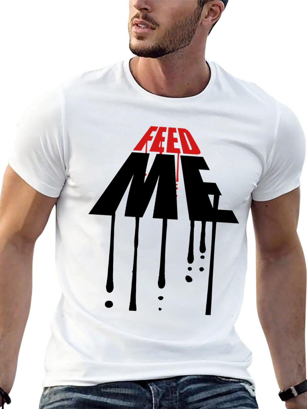 Feed Me Graphic Print Mens T-Shirt