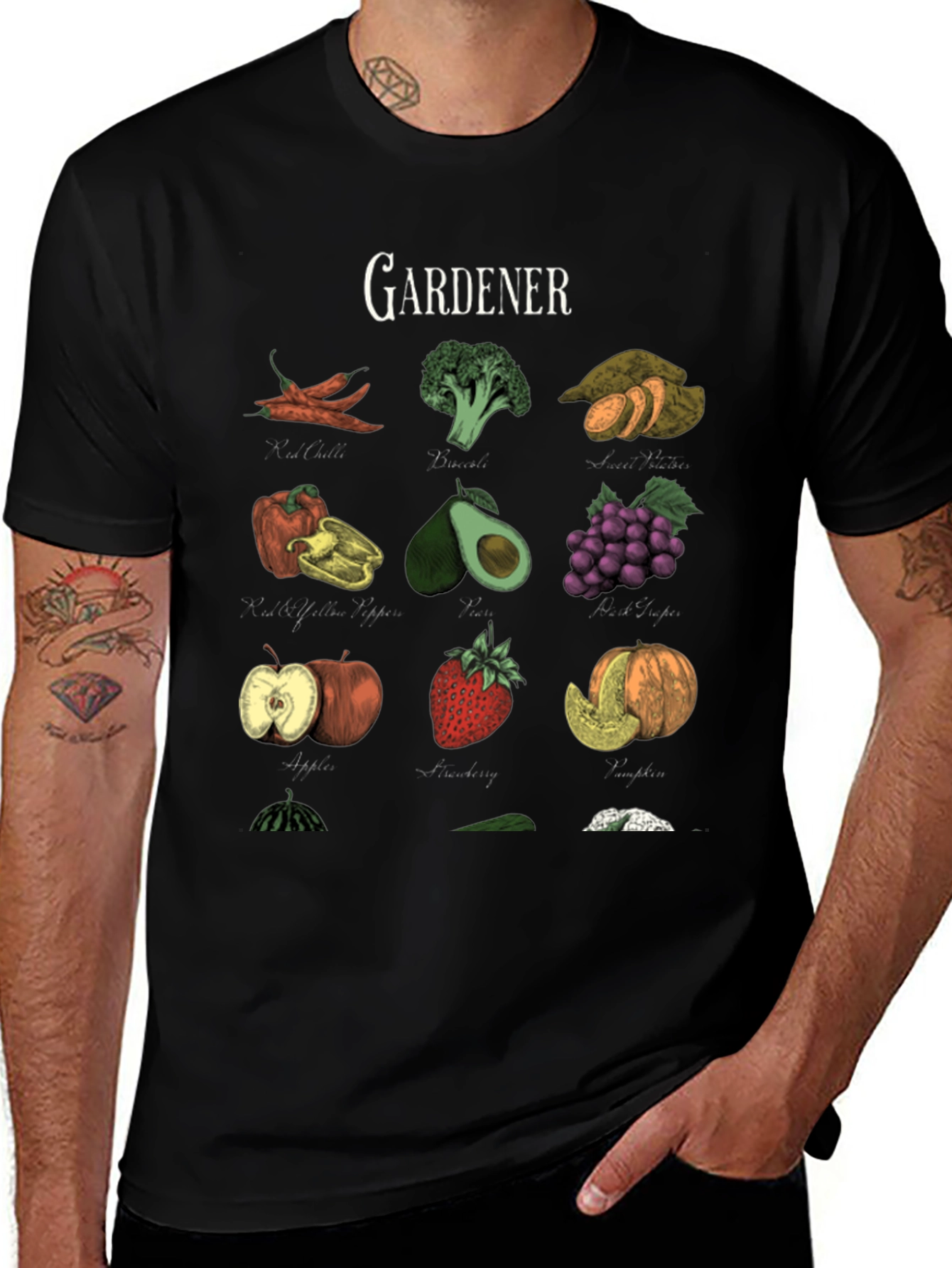 Gardeners Bounty Black Graphic Tee