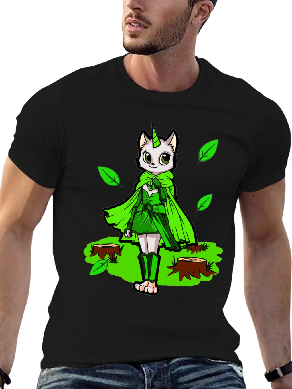 Unicat Forest Guardian Black T-Shirt