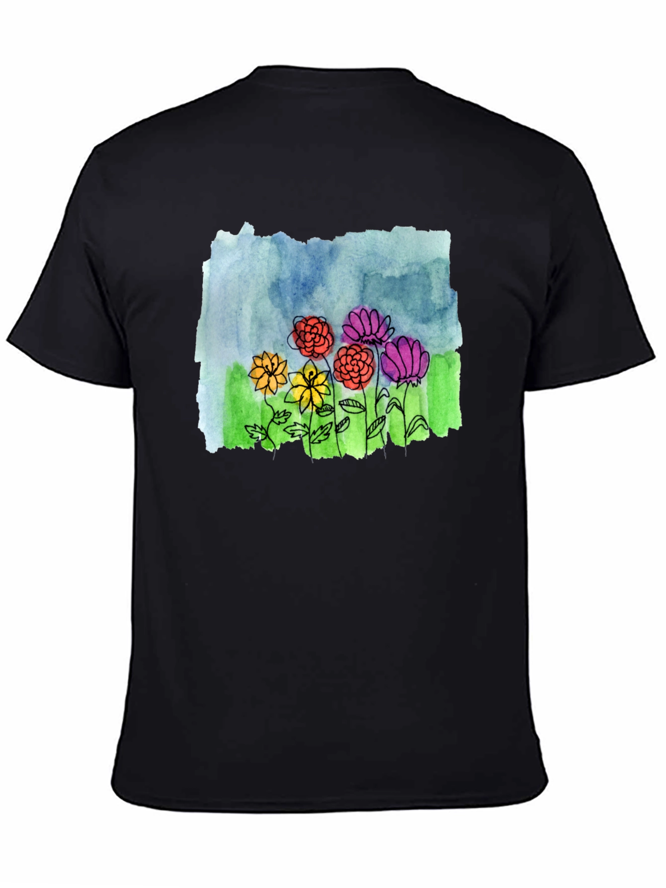 Floral Watercolor T-Shirt - Unique Graphic Tee