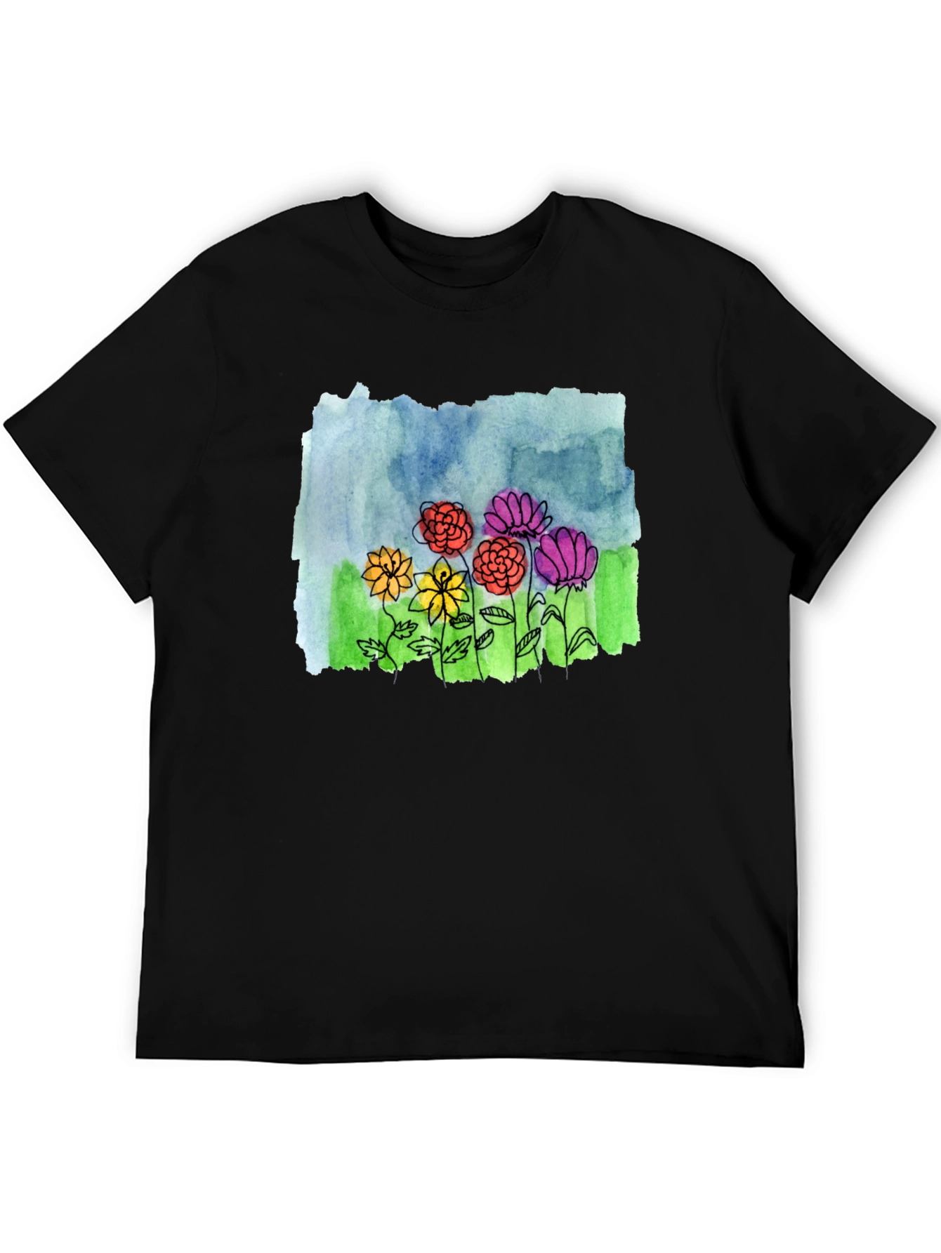 Floral Watercolor T-Shirt - Unique Graphic Tee