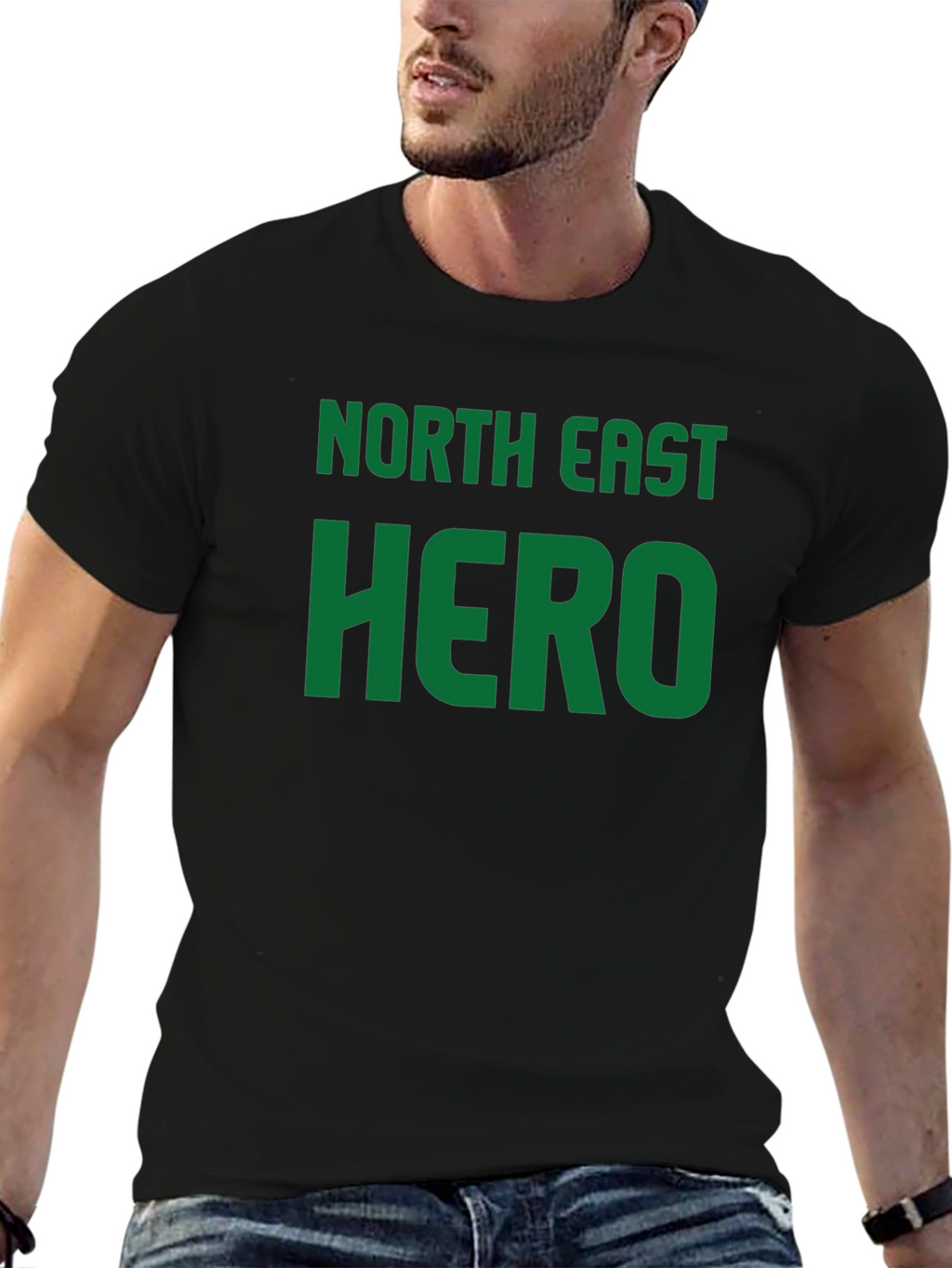 North East Hero Black Graphic Tee