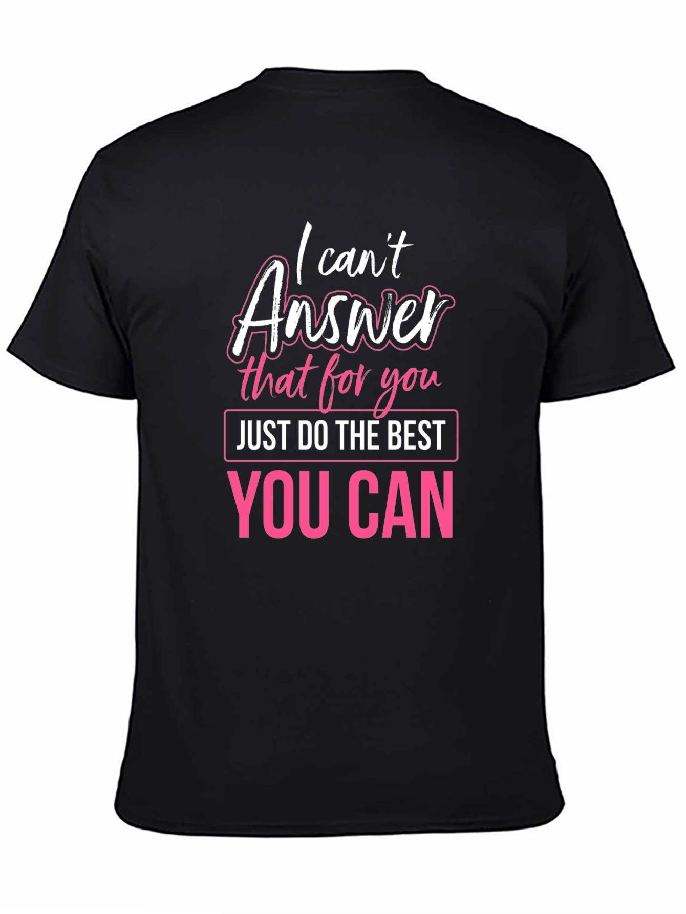 Funny I Cant Answer Graphic Tee - Mens Black T-Shirt