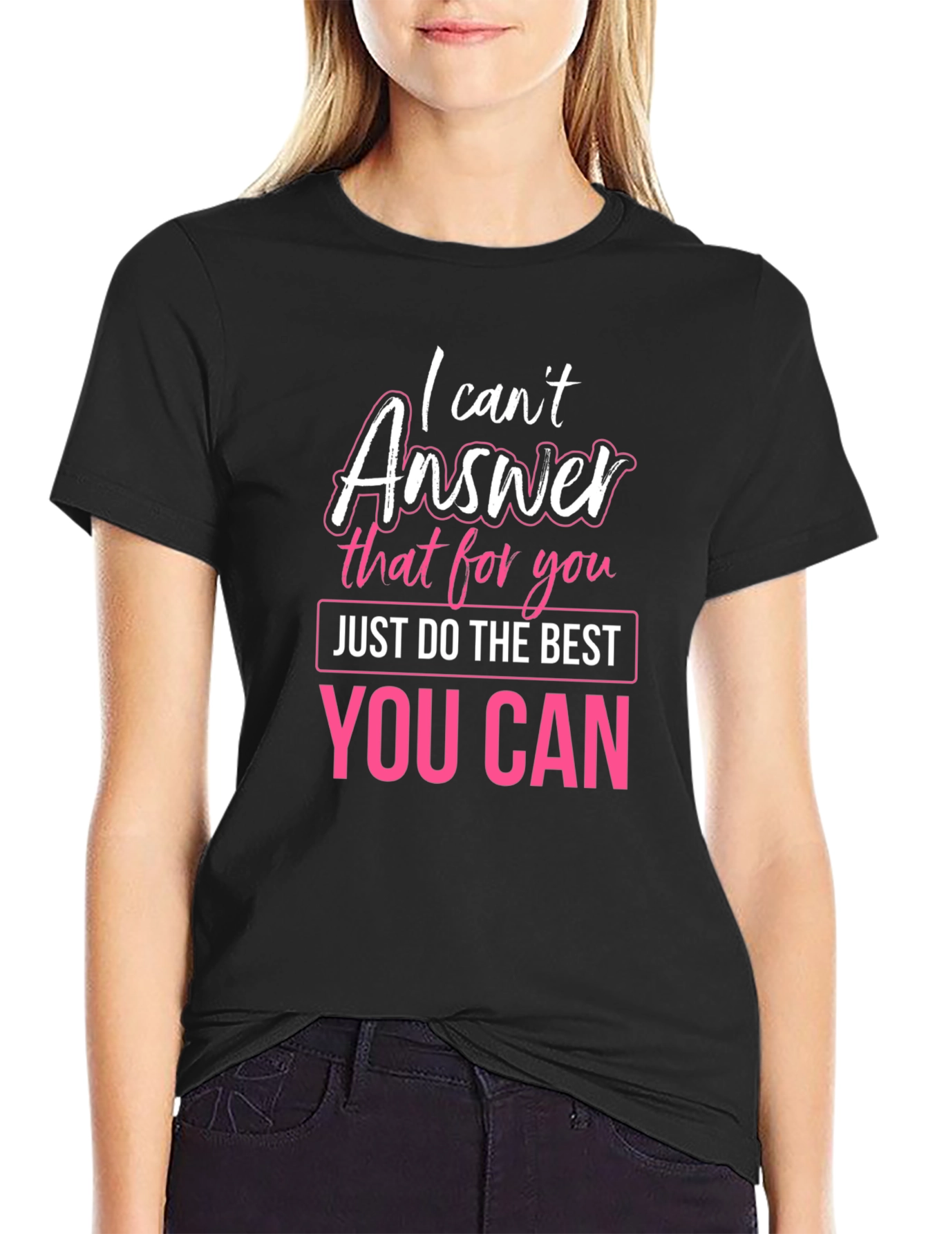 Funny I Cant Answer Graphic Tee - Mens Black T-Shirt