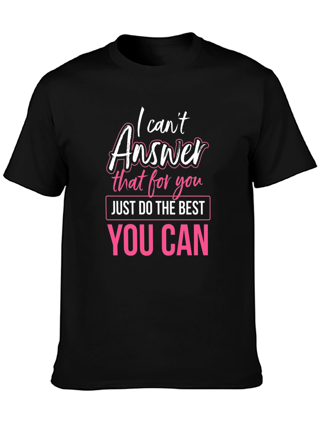 Funny I Cant Answer Graphic Tee - Mens Black T-Shirt