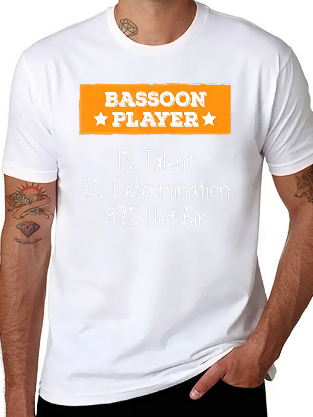 Bassoon Player Funny T-Shirt - 1% Talent 2% Determination