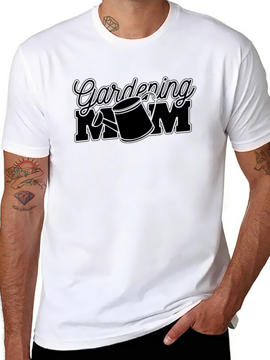 Gardening Mom Black Graphic T-Shirt