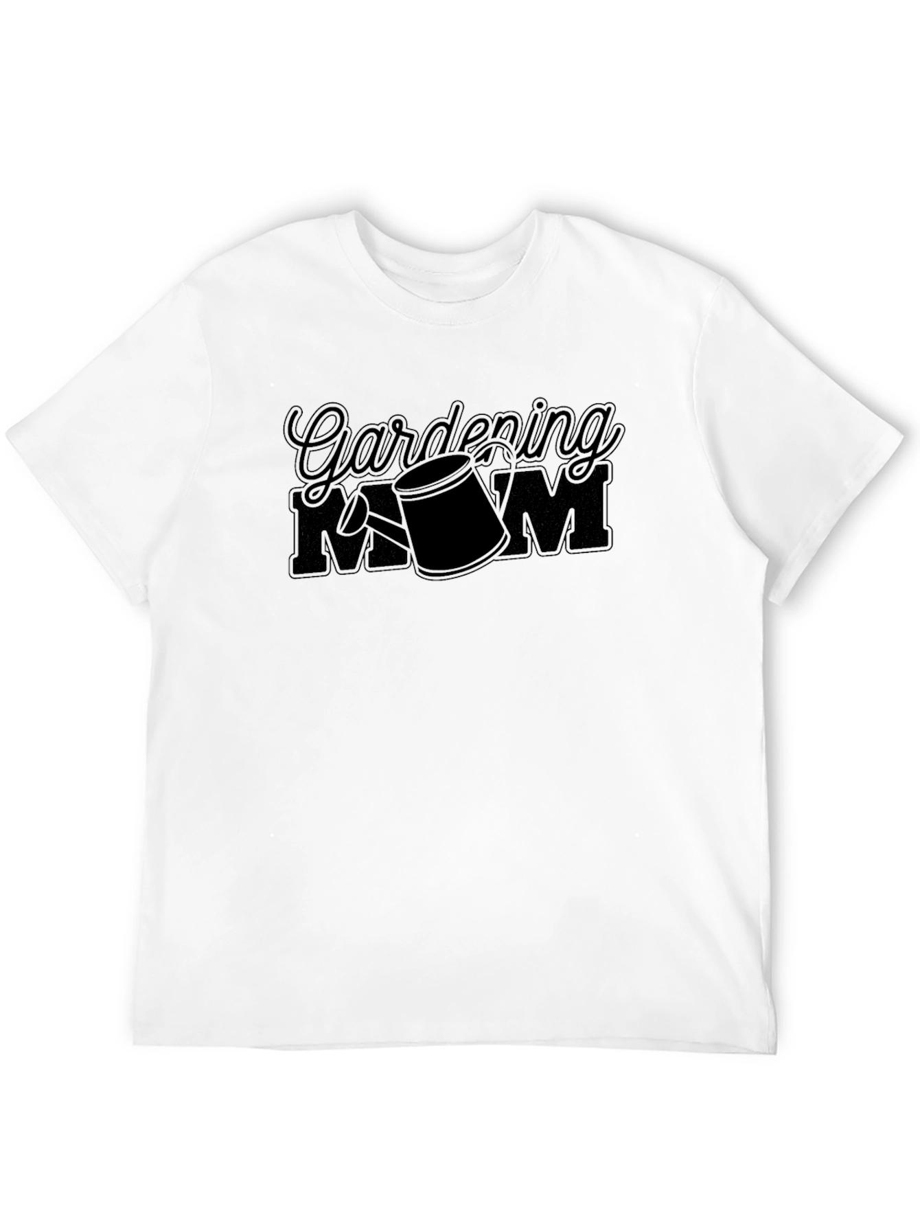 Gardening Mom Black Graphic T-Shirt