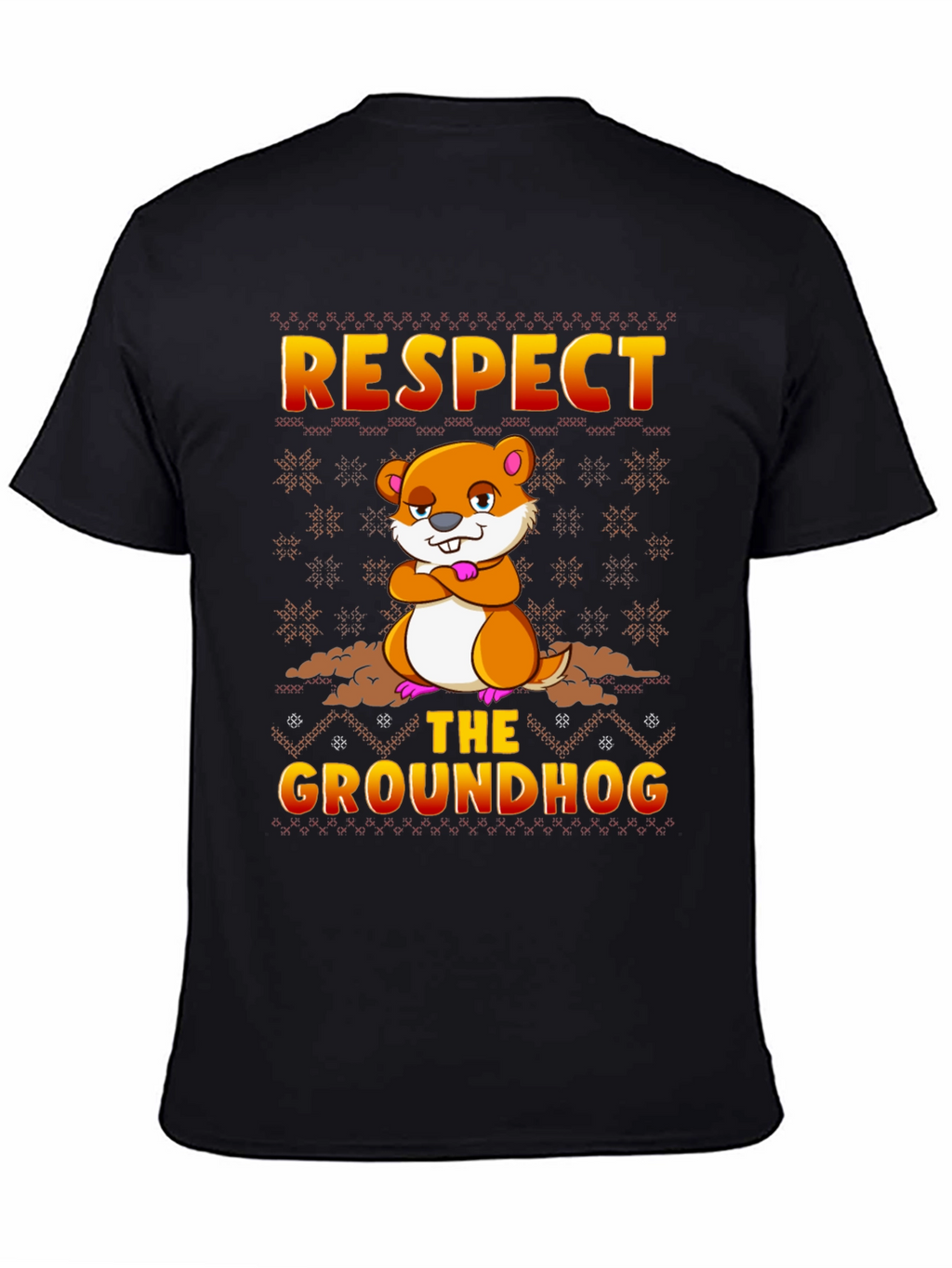 Respect the Groundhog T-Shirt Funny Groundhog Day Tee