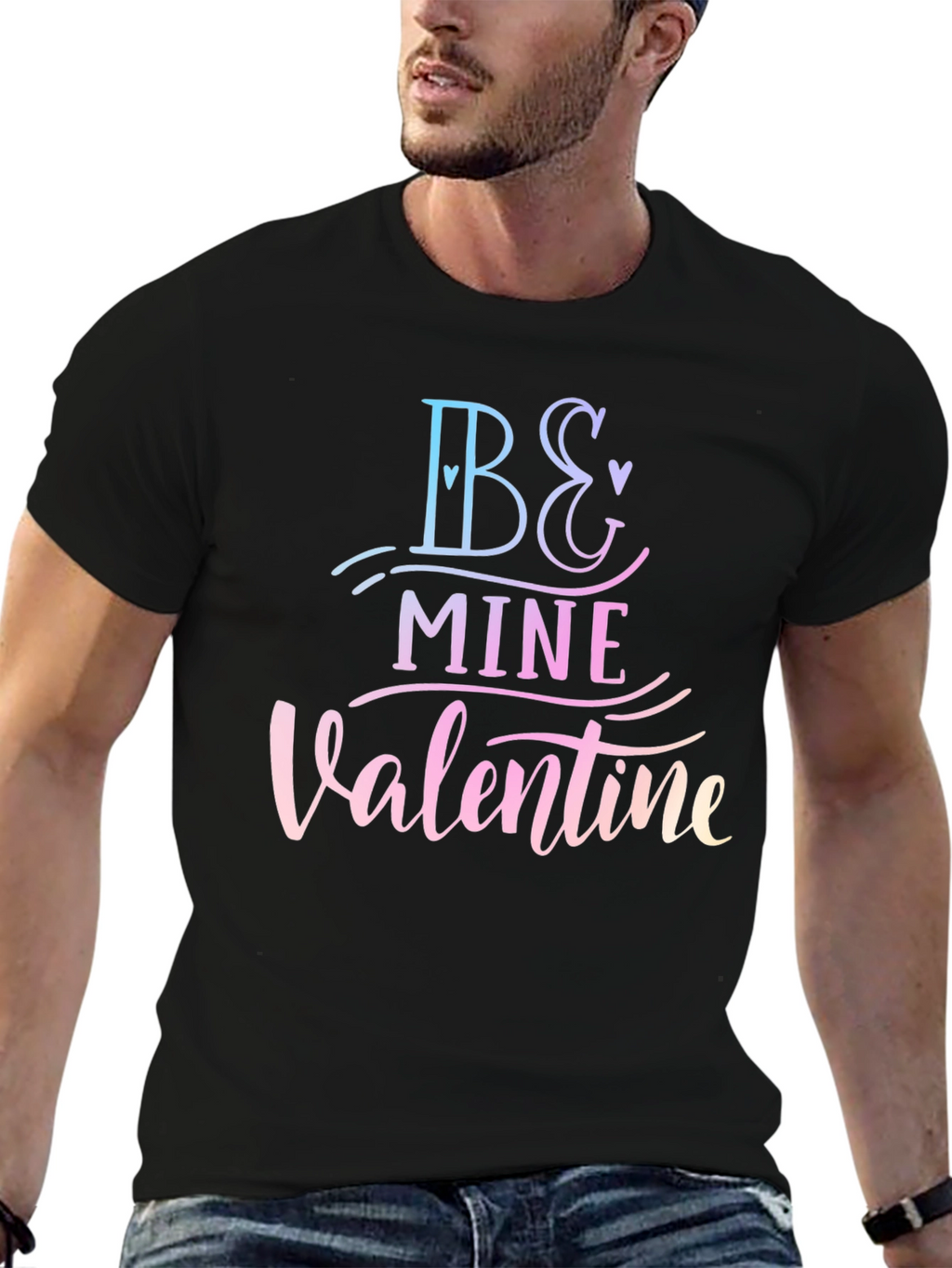 Be Mine Valentine Black T-Shirt