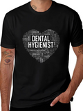 Dental Hygienist Heart Word Art T-Shirt