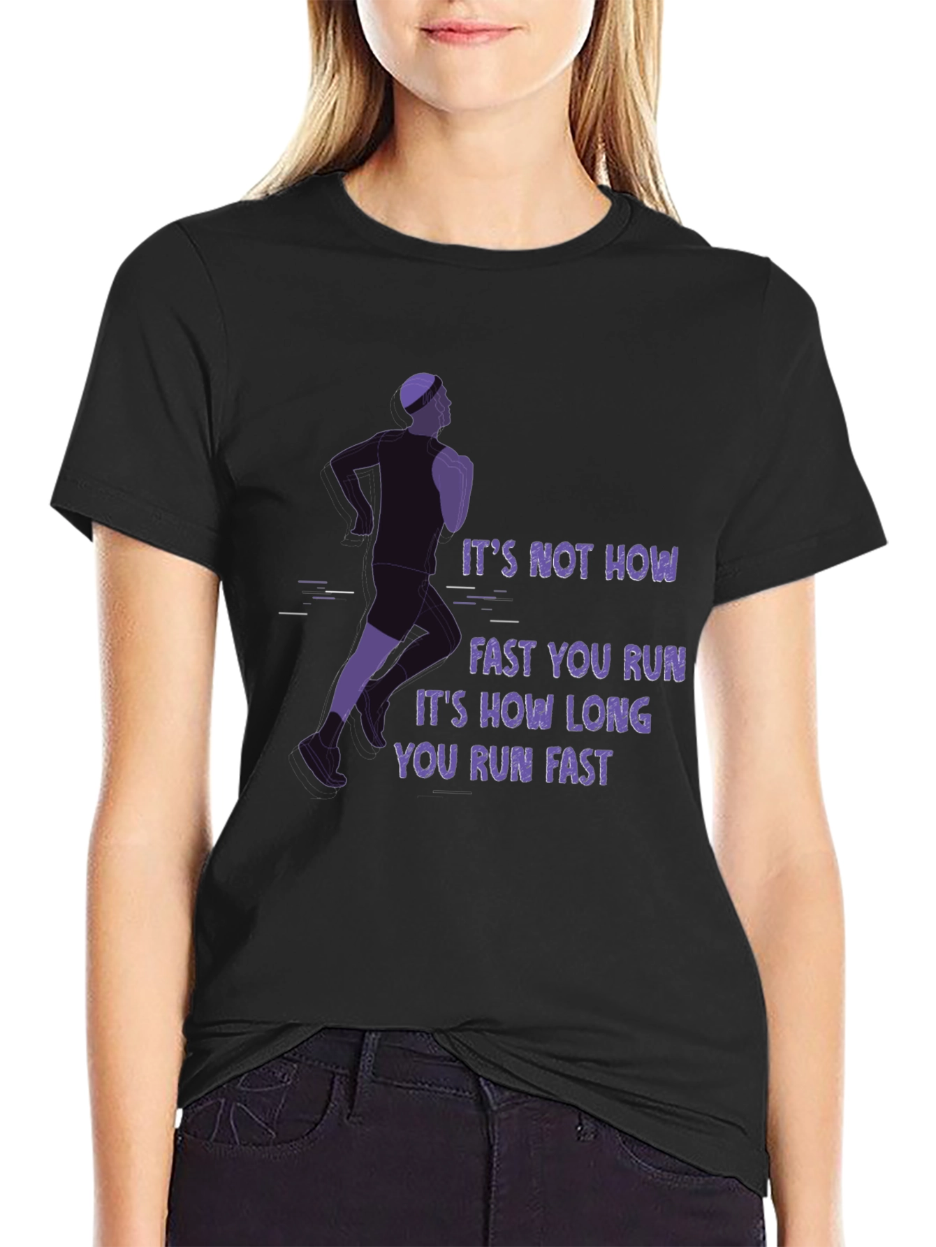 Motivational Running T-Shirt - Run Long Run Fast