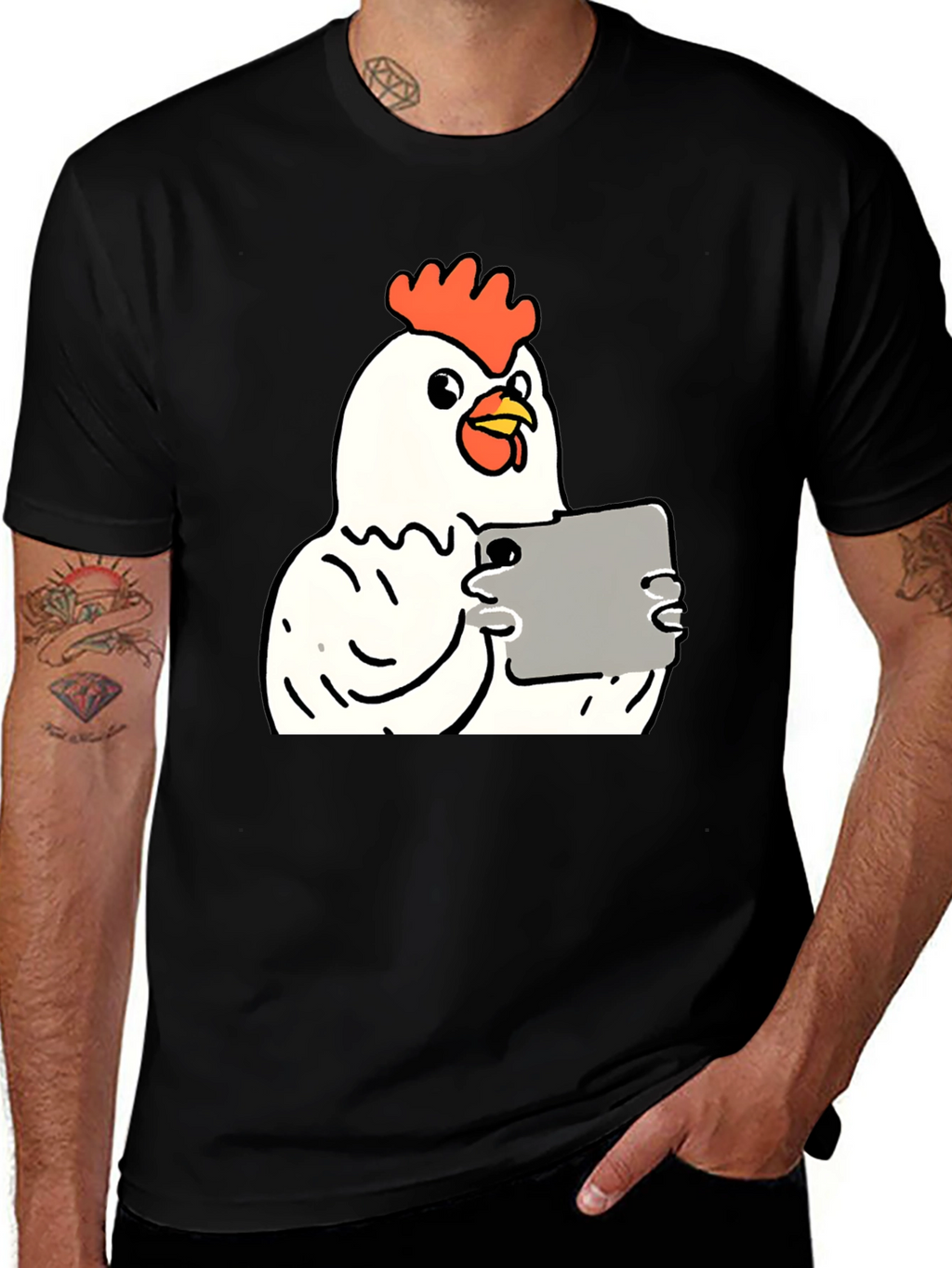 Chicken Tablet T-Shirt - Funny Novelty Tee