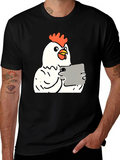 Chicken Tablet T-Shirt - Funny Novelty Tee