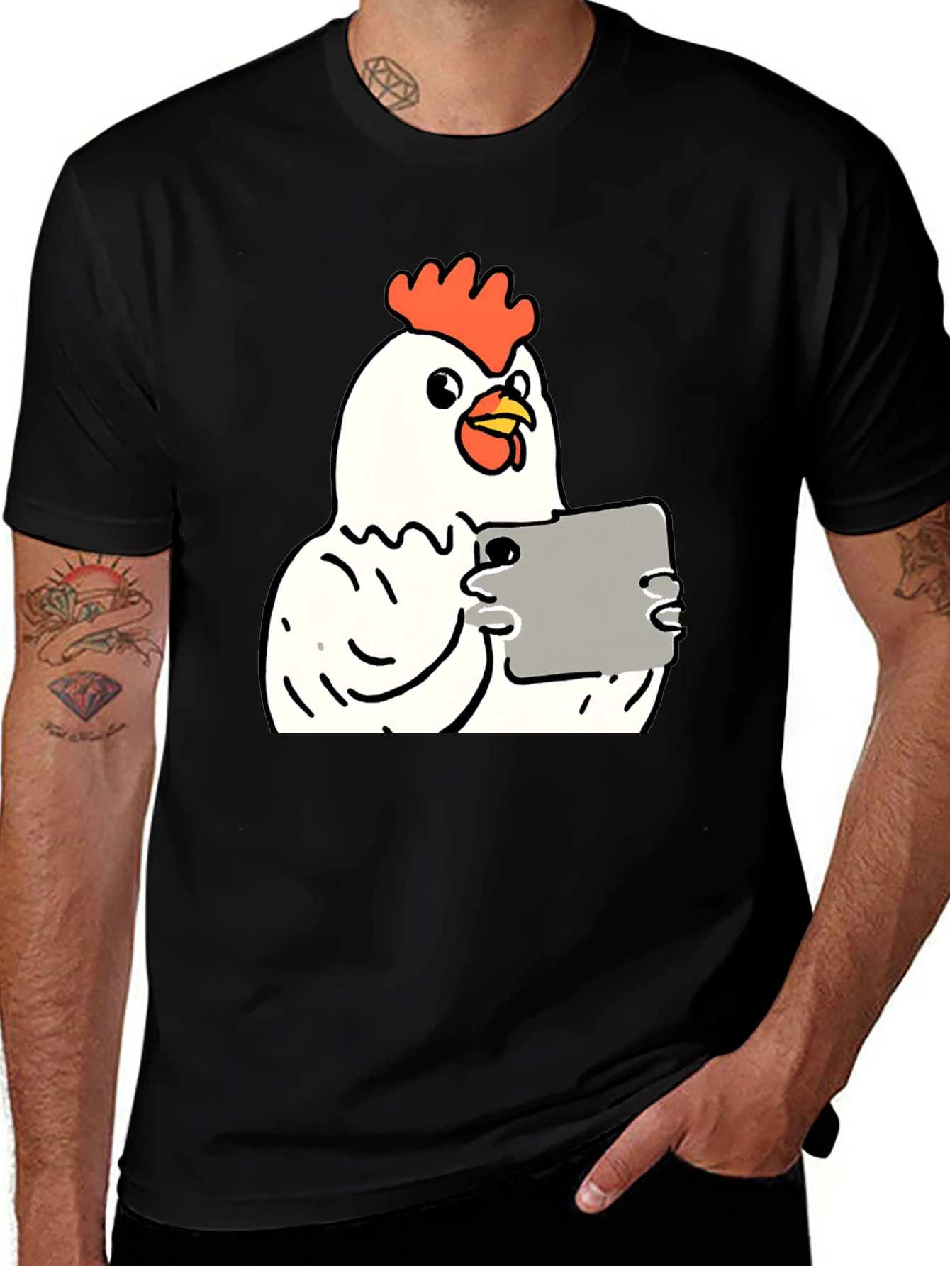 Chicken Tablet T-Shirt - Funny Novelty Tee